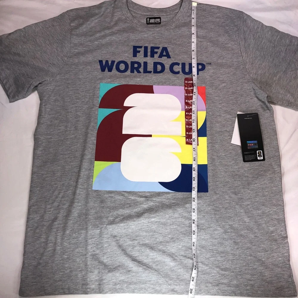 FIFA World Cup 2026 Canada Mexico USA Host Cities T-Shirt Gray XL New